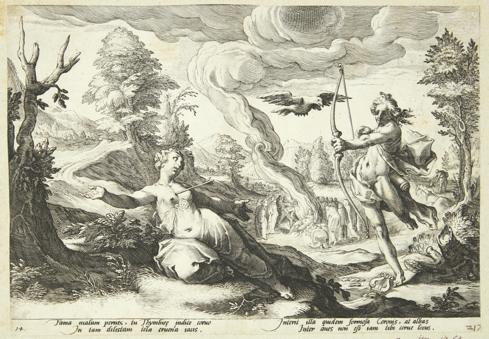 Hendrick Goltzius, Apollon dræber Koronis