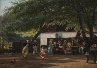 A Coffee Party at a Gamekeeper's House, Monies, David, 1854-1855