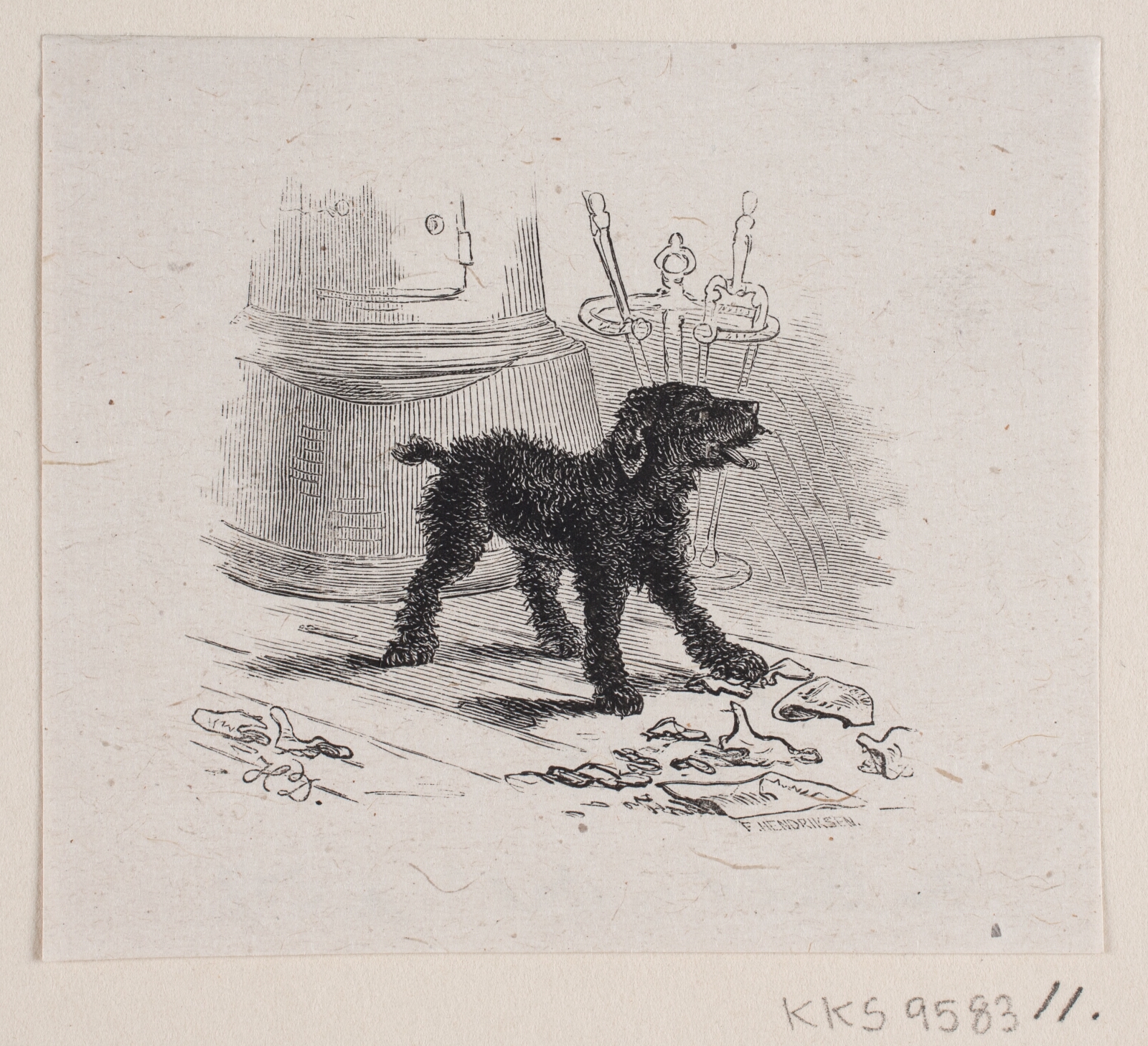 F. Hendriksen, En hundehvalp