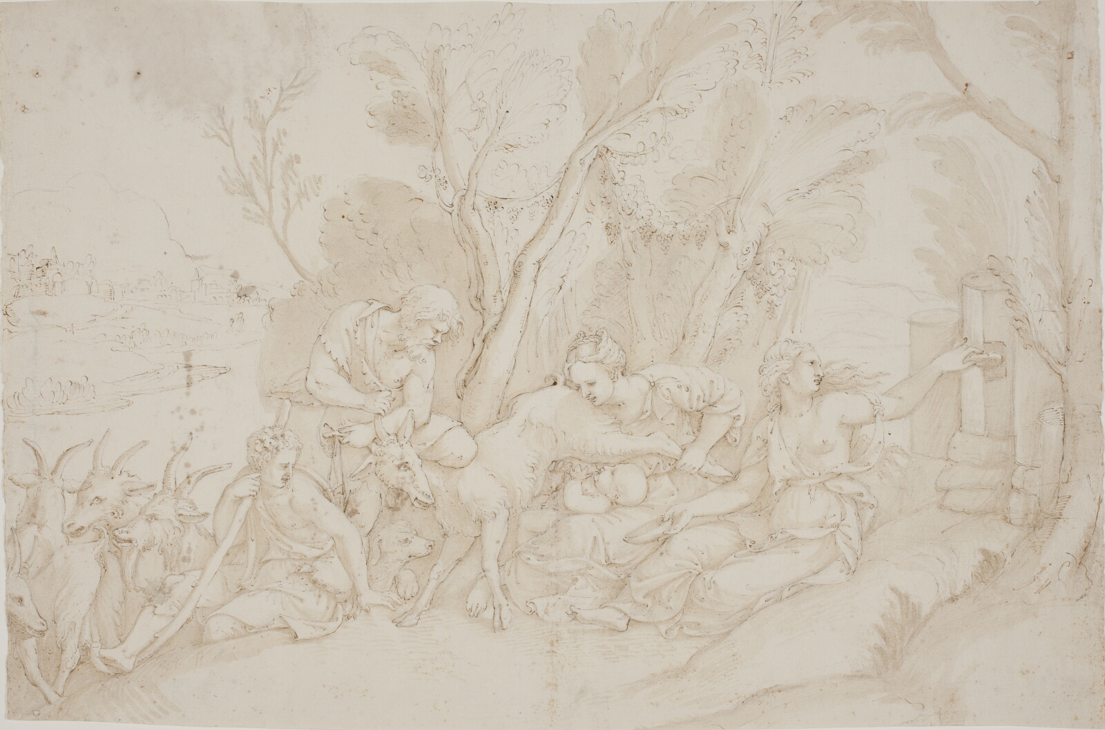 Giulio Romano, Jupiter dier ved hungeden Amalthea