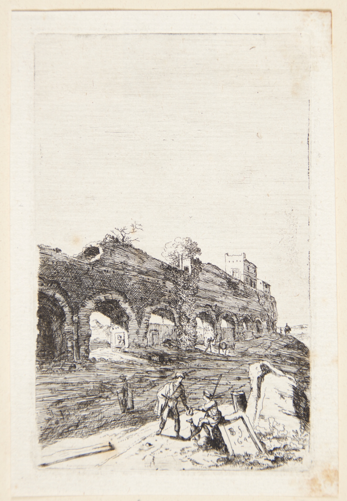 Bartholomeus Breenbergh, Ruinerne af akvædukten ved Mezza Via nær Rom