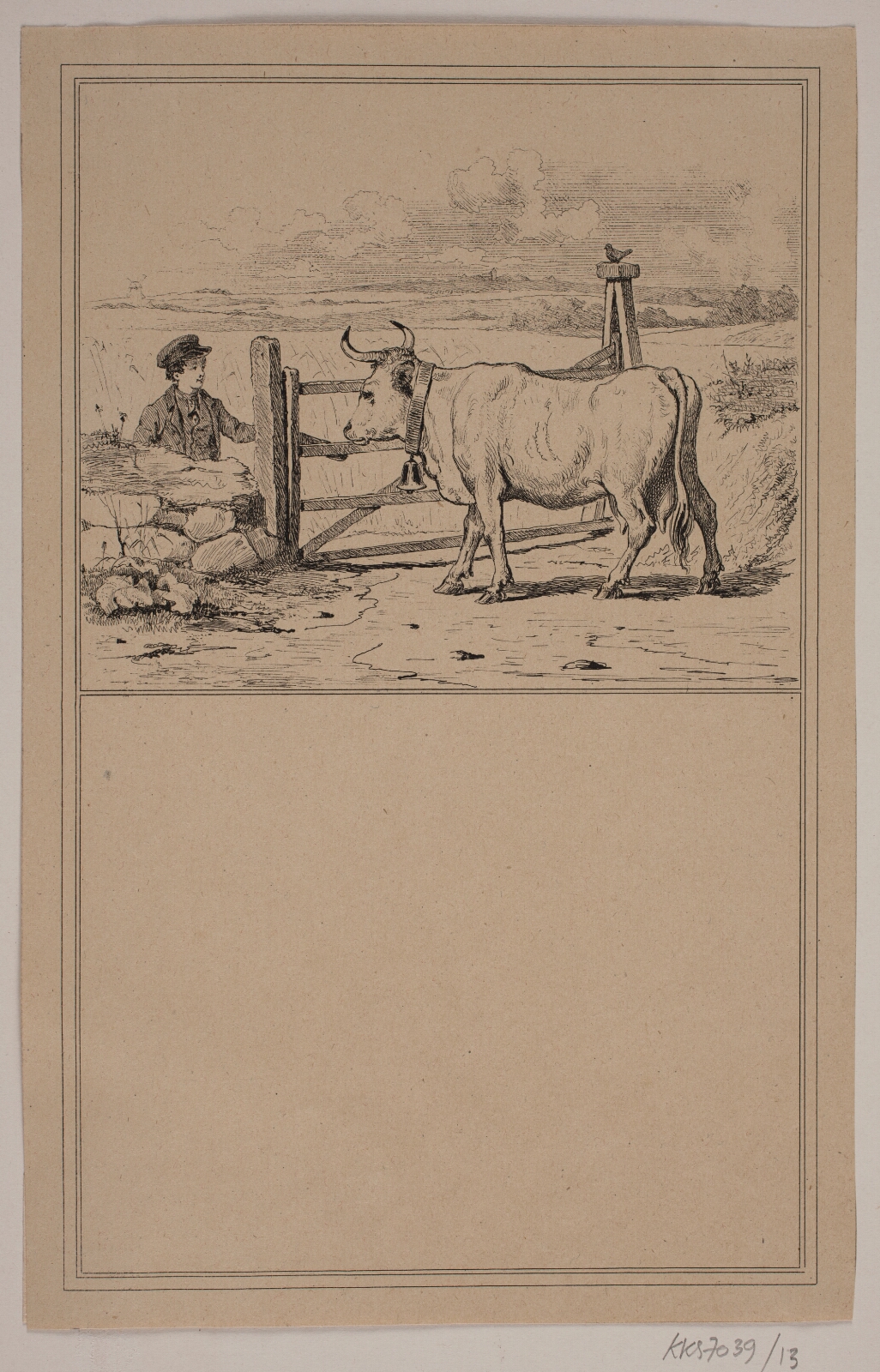 Adolph Kittendorff, Koen og drengen. Nr. 12 i Chr. Winther og M. Rørbye, "25 Billeder for små børn"