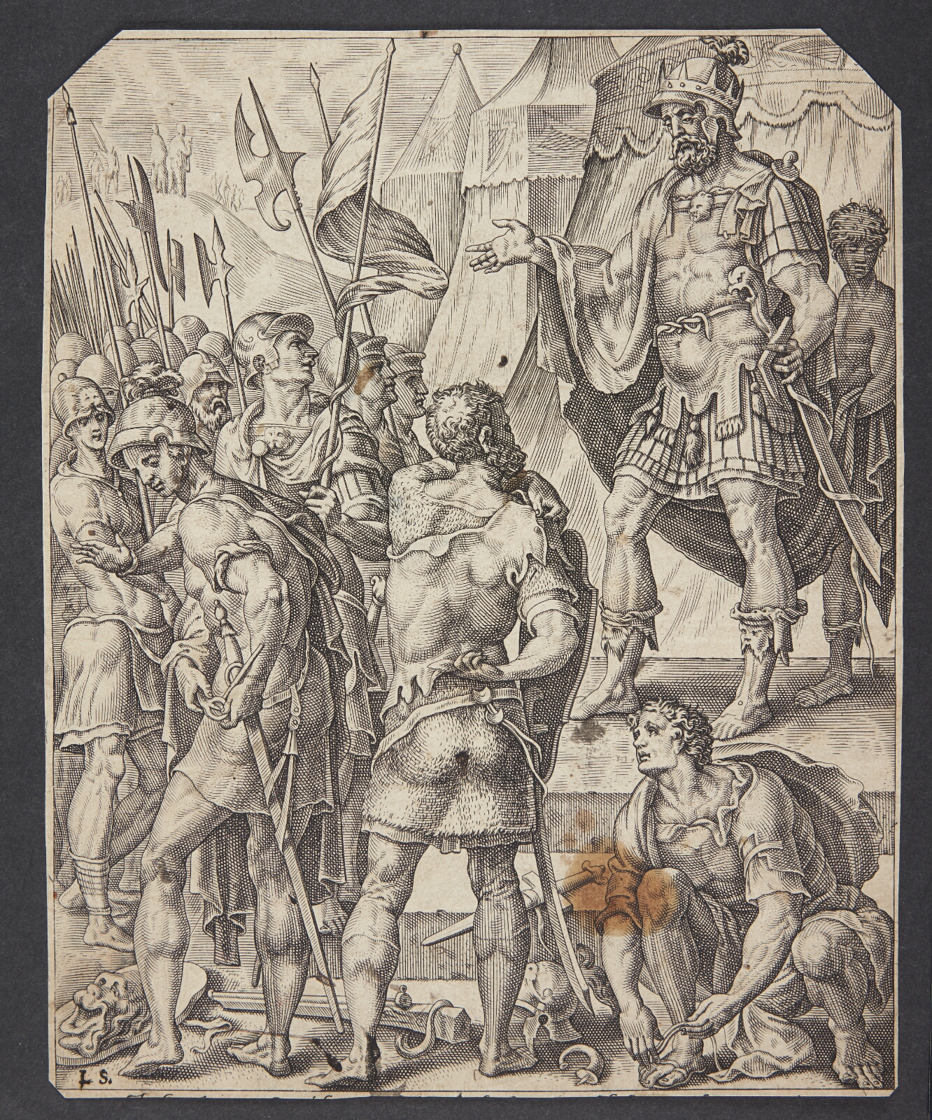 Maarten van Heemskerck, David bevæbner sine mænd