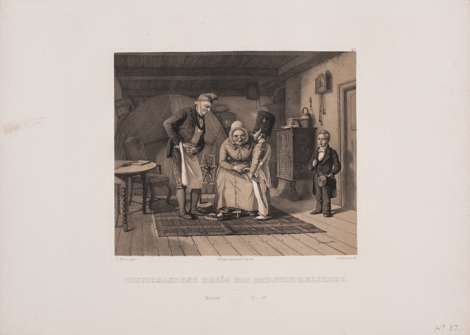 Adolph Kittendorff, Konfirmandens besøg hos bedsteforældrene