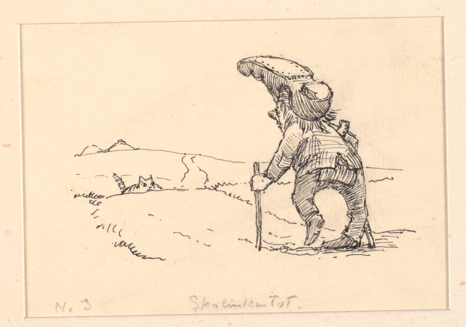Niels Skovgaard, Illustration til "Den tykke kat"