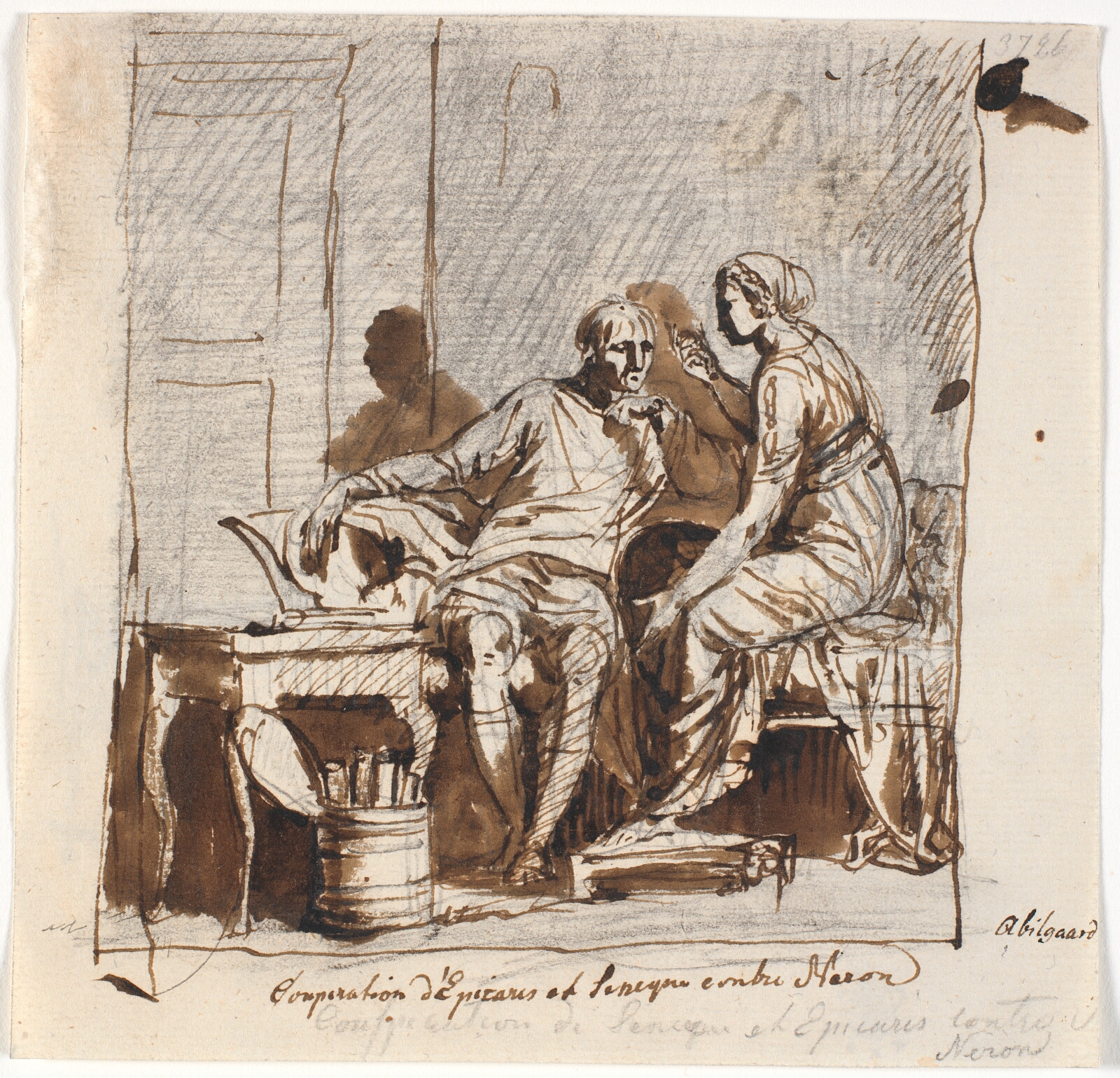 Nicolai Abildgaard, Seneca og Epicaris sværger sig sammen mod Nero