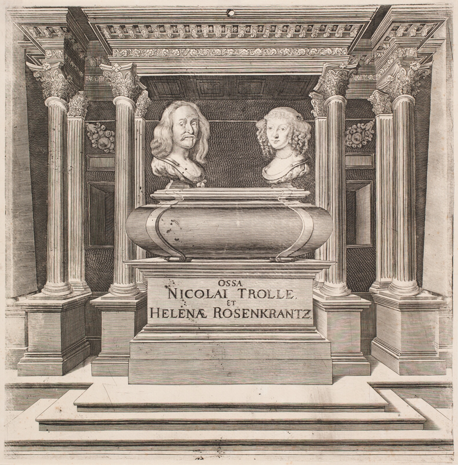 Albert Haelwegh, Niels Trolle og Helle Rosenkrantz. Mindeblad