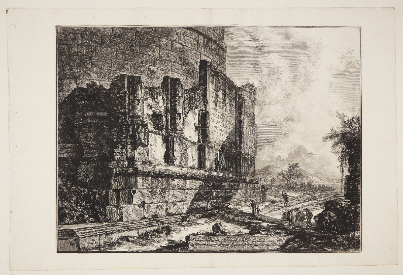 Giovanni Battista Piranesi, Resterne af Plauti'ernes grav på Via Tibertina, nær Ponte Lugano ved Tivoli