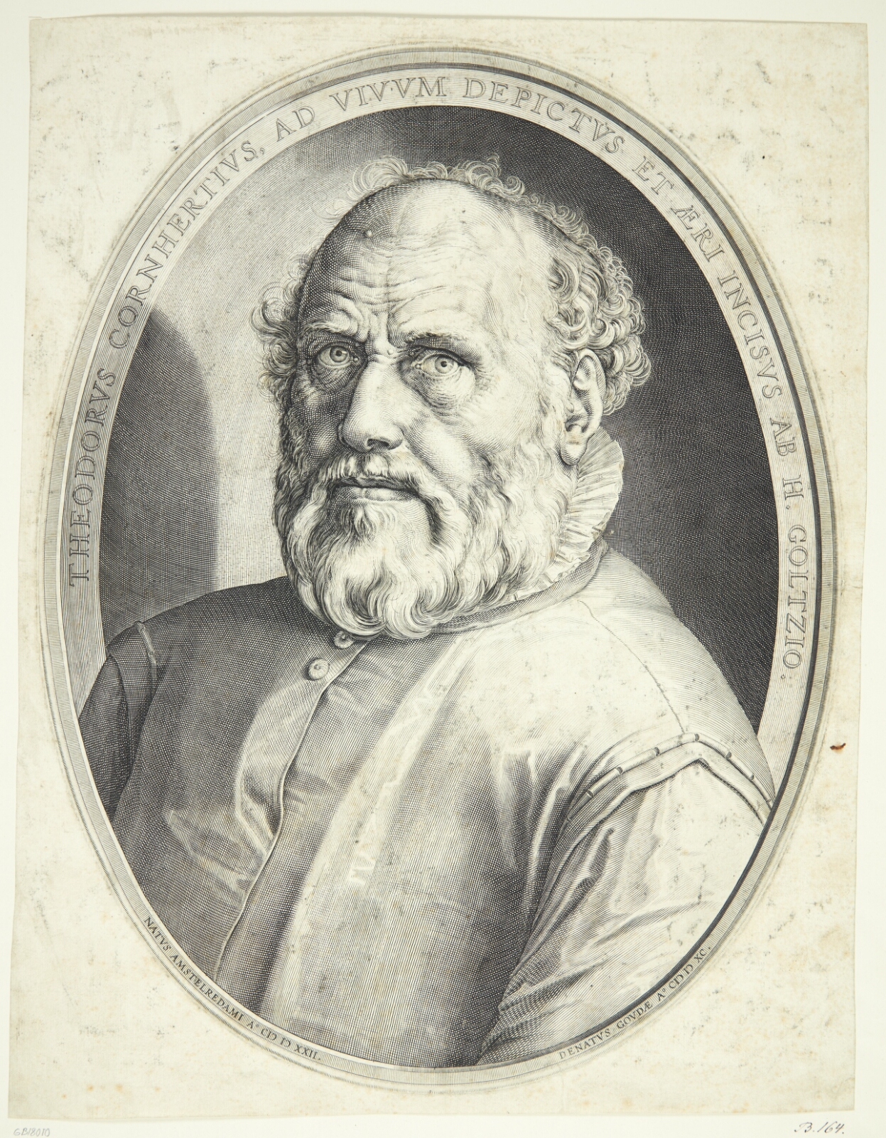Hendrick Goltzius, Portræt af Dirck Volkertsz Coornhert
