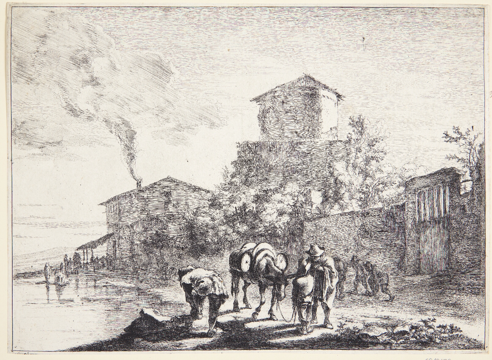 Jan Both, Mand med et mulæsel, Via Appia