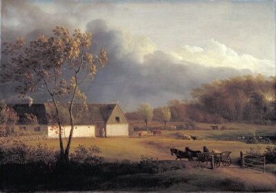 A Storm Brewing behind a Farmhouse in Zealand, Juel, Jens, 1791-1793