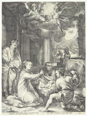 The Adoration of the Shepherds, Goltzius, Hendrick, 1594