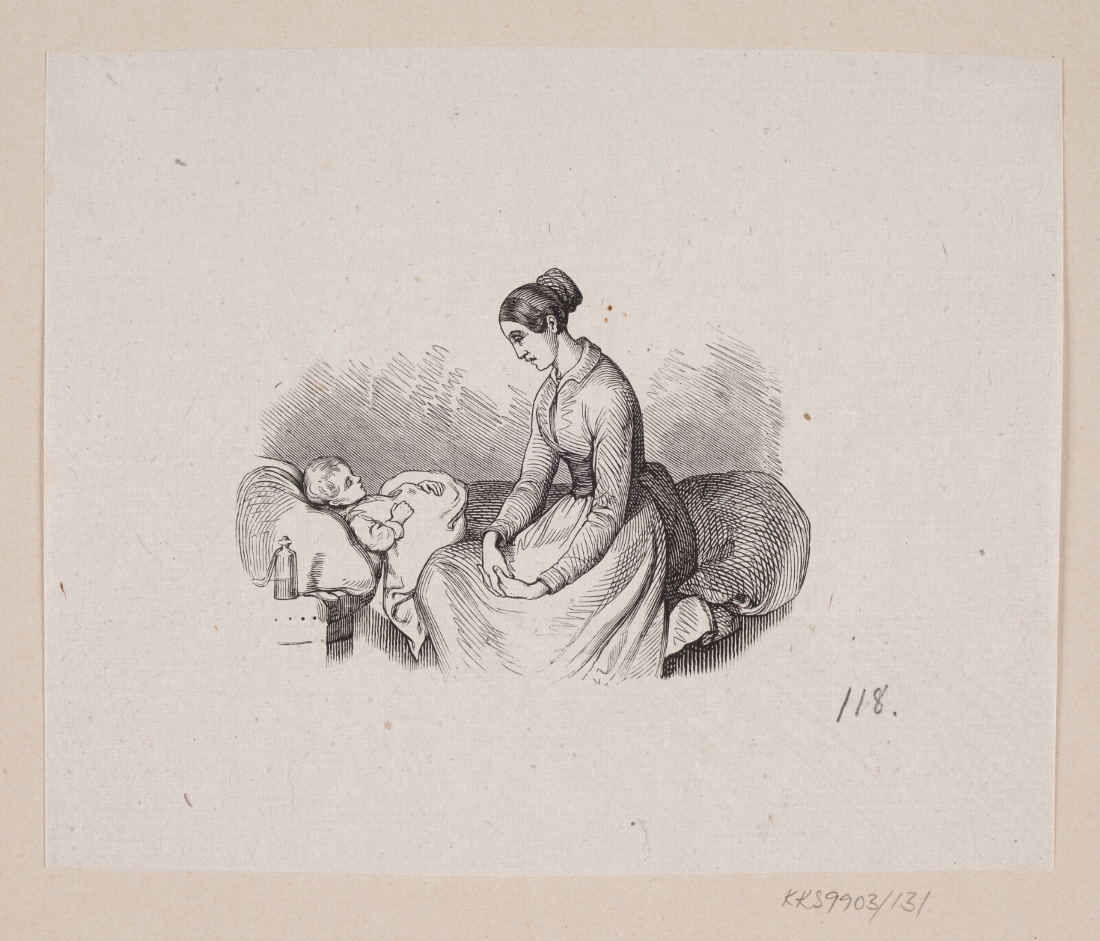 H.P. Hansen, Illustration til "Historien om en Moder" i H.C. Andersen, "Eventyr og Historier", Bind 2