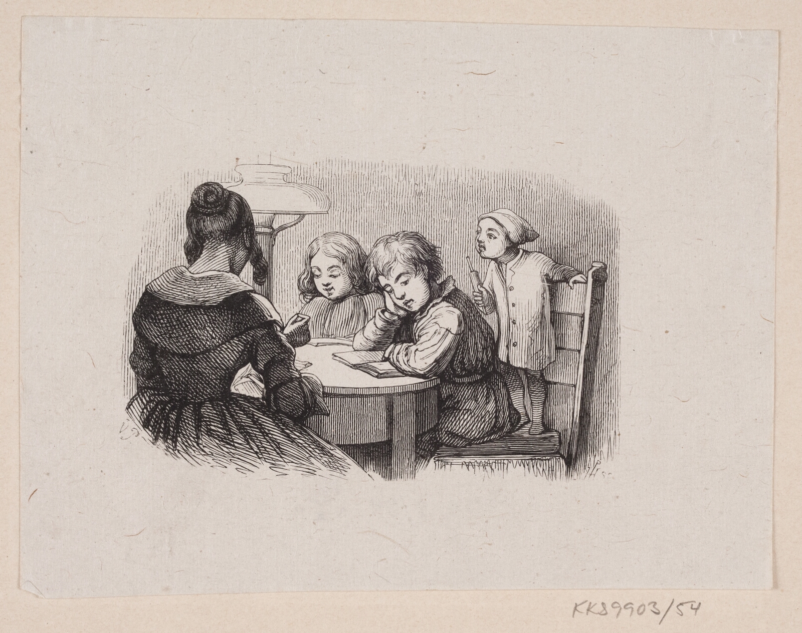 H.P. Hansen, Illustration til "Ole Lukøie" i H.C. Andersen, "Eventyr og Historier", Bind 1