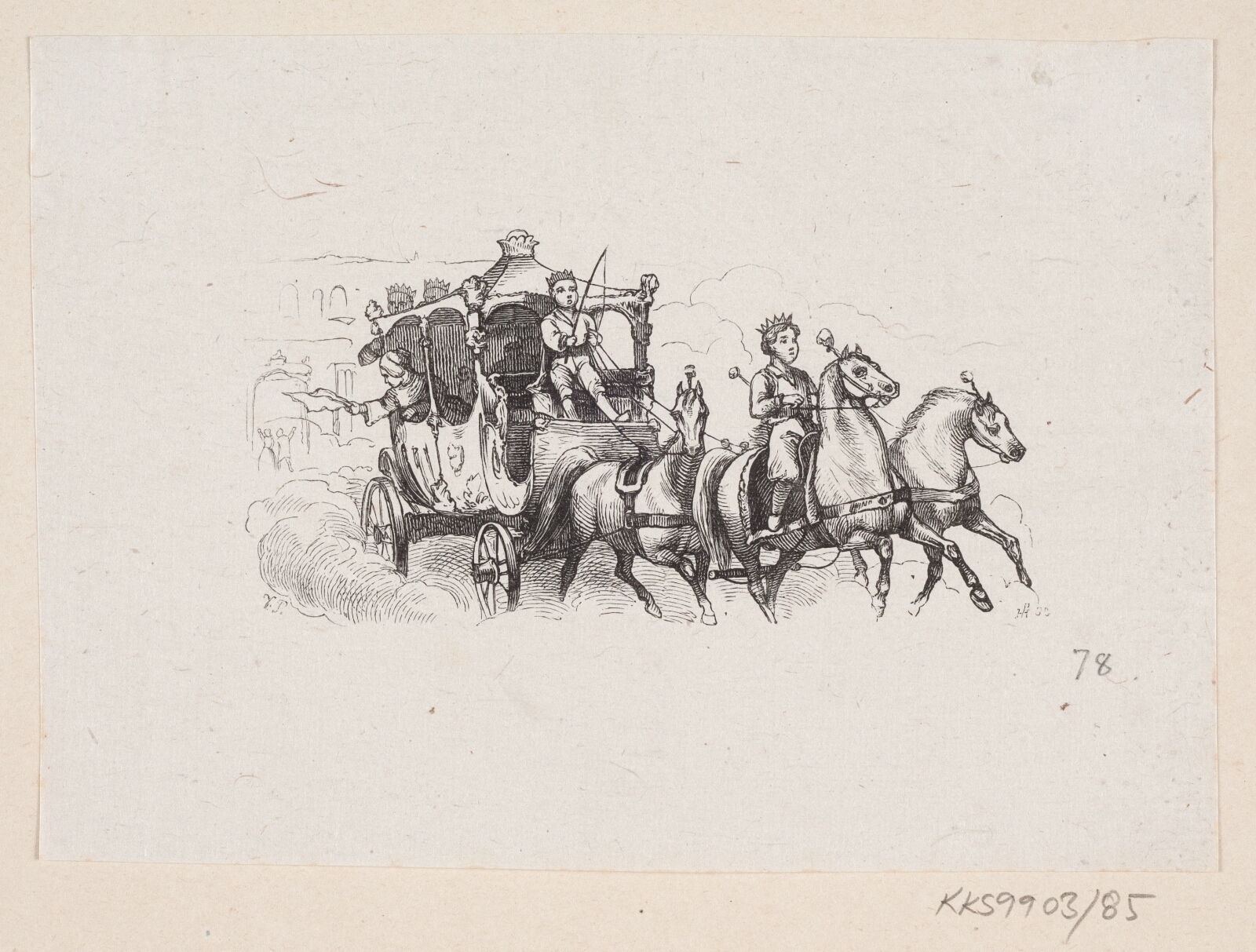 H.P. Hansen, Illustration til "Snedronningen" i H.C. Andersen, "Eventyr og Historier", Bind 1
