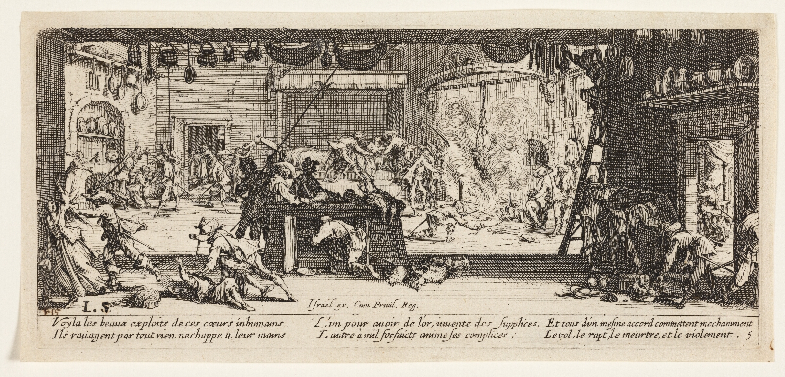 Jacques Callot, En gård plyndres