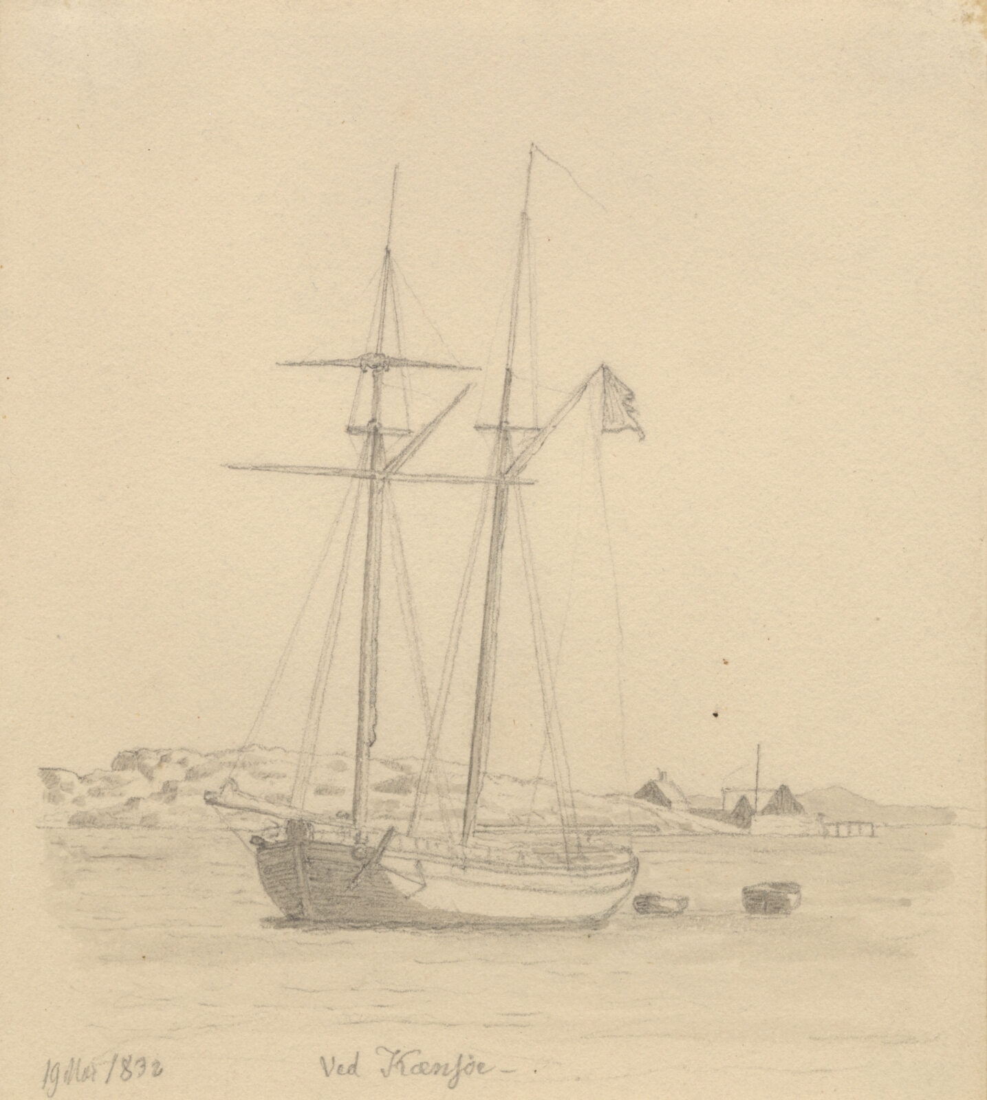 C.W. Eckersberg, En skonnert