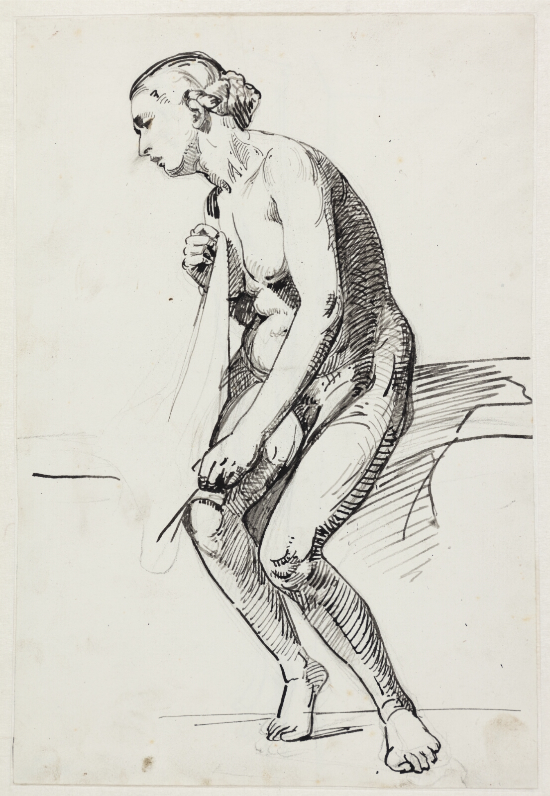 Carl Bloch, Studier til museets maleri "Jairi datter" (kms835)