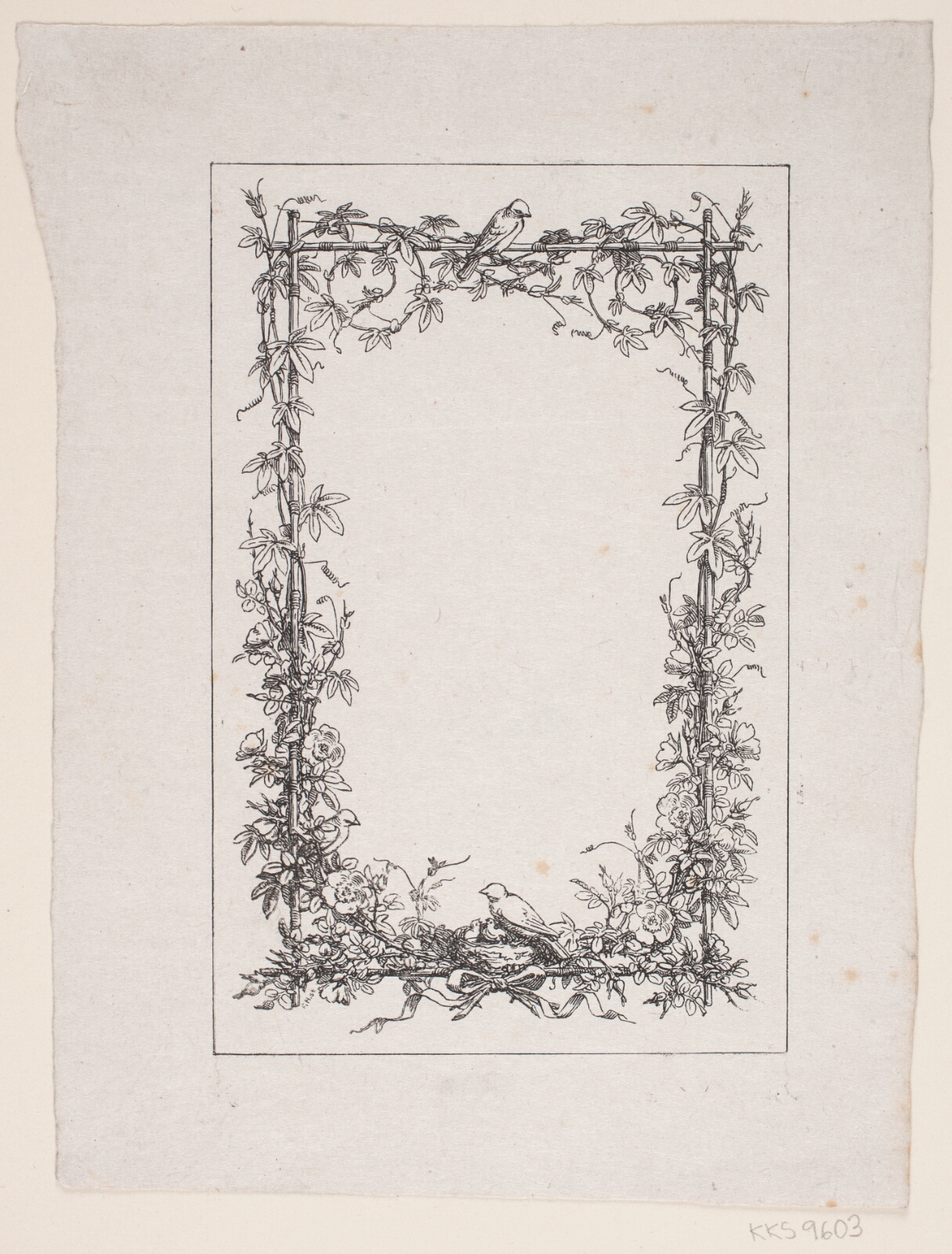 F. Hendriksen, Indramning: Blomster og Fugle