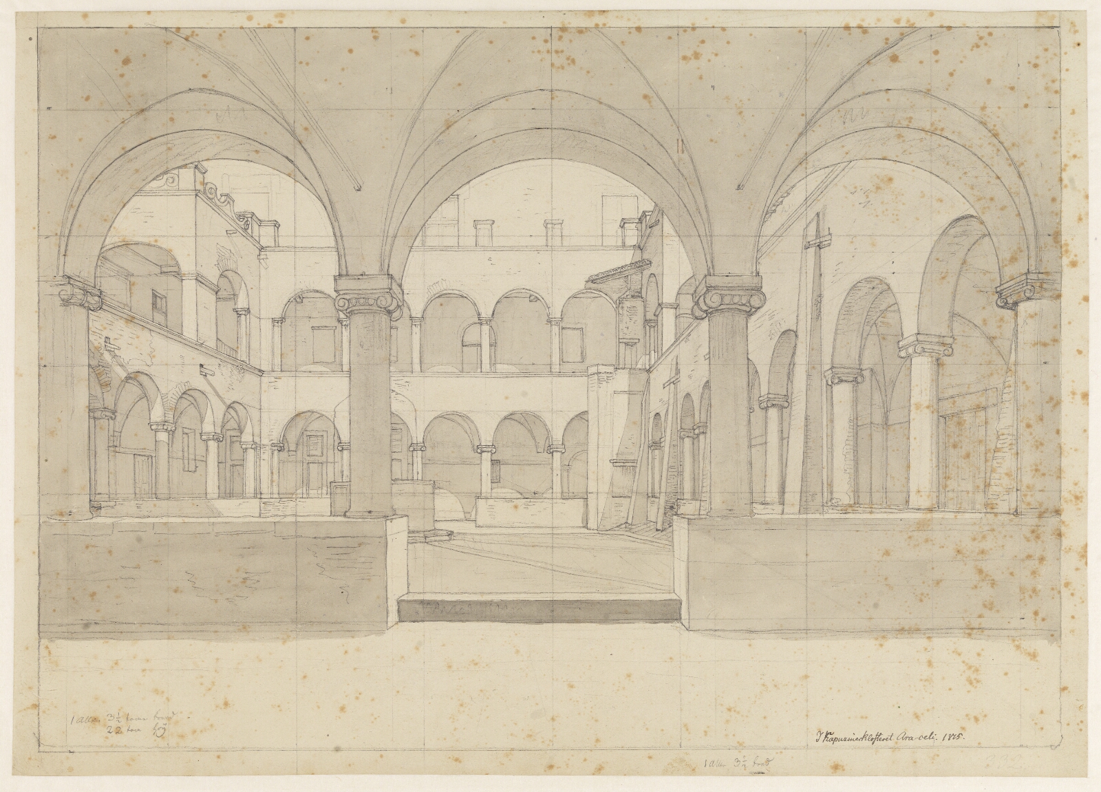 C.W. Eckersberg, Fra franciskanerklosteret ved Santa Maria in Aracoeli, Rom