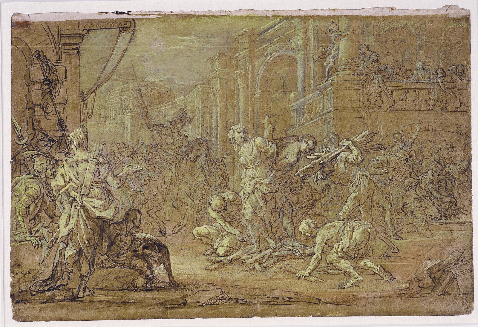 Sebastiano Conca, Clorinda redder Sofronia og Olindo fra bålet i Jerusalem