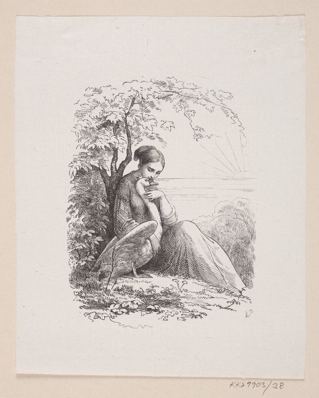 H.P. Hansen, Illustration til "De vilde Svaner" i H.C. Andersen, "Eventyr og Historier", Bind 1