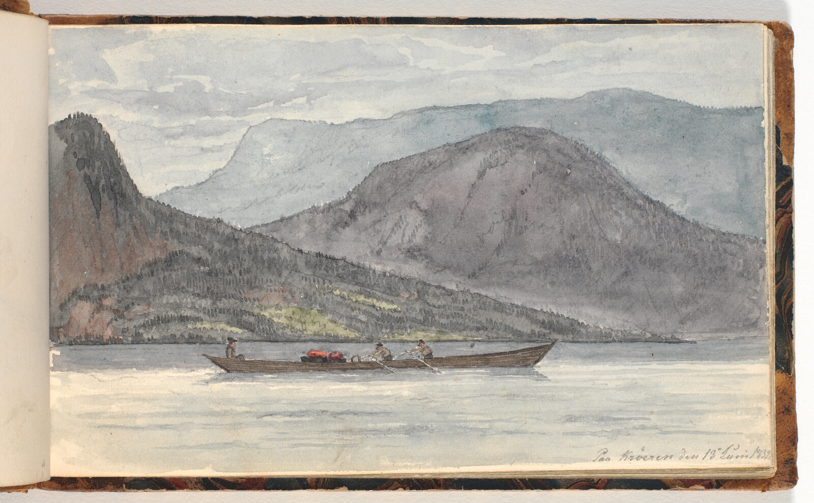 Martinus Rørbye, Fjordlandskab med robåd