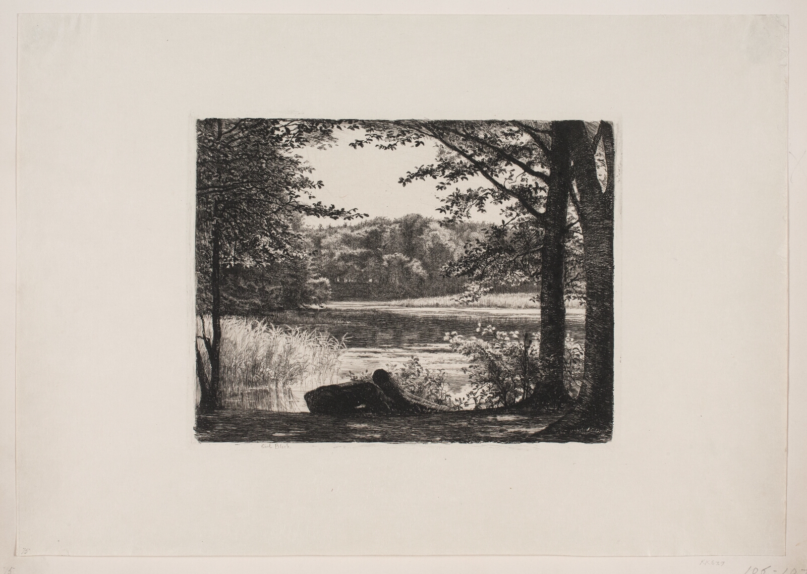 Carl Bloch, En skovsø ved Hellebæk