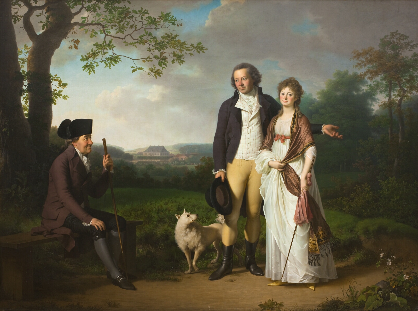 Jens Juel, Niels Ryberg med sin søn Johan Christian og svigerdatter Engelke, f. Falbe