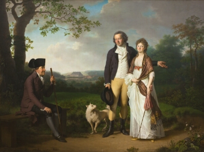 Niels Ryberg with his Son Johan Christian and his Daughter-in-Law Engelke, née Falbe, Juel, Jens, 1797