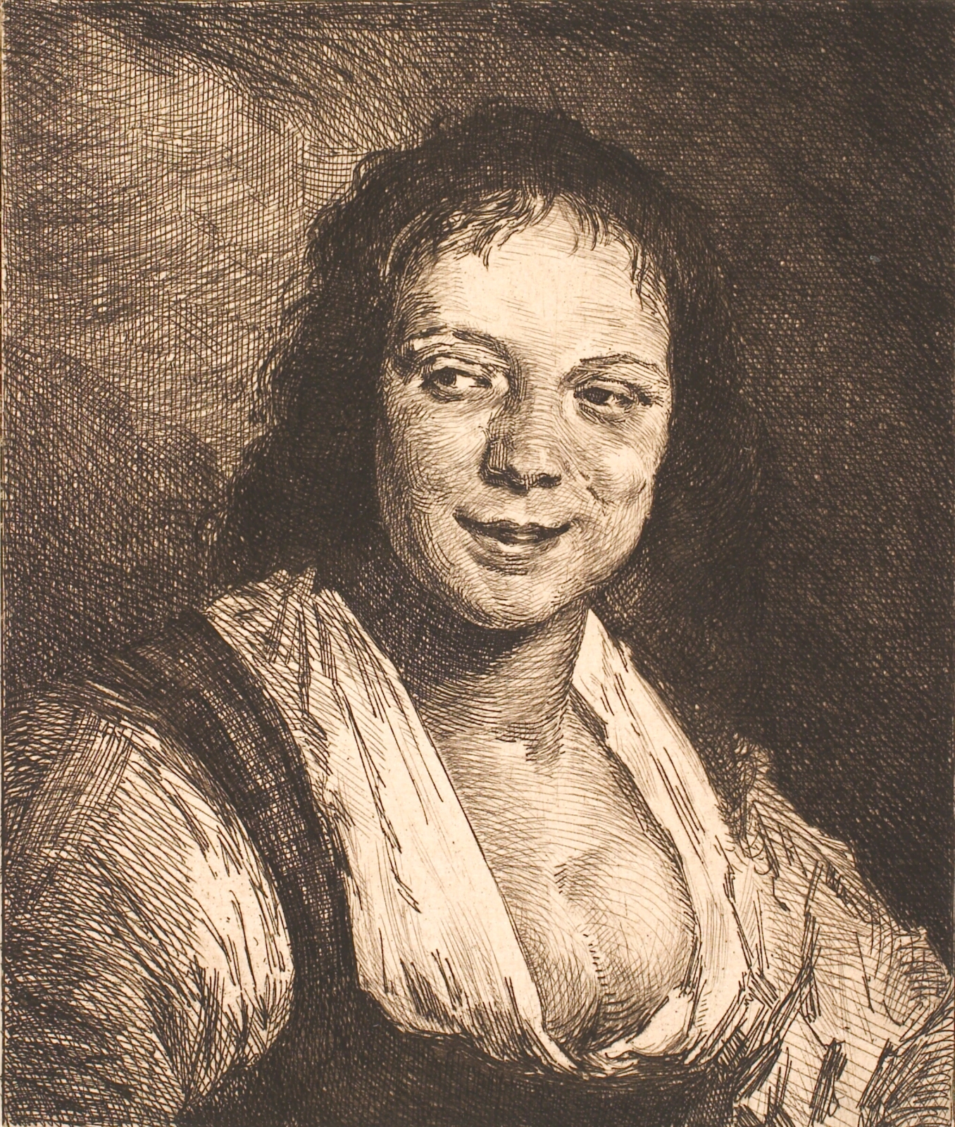 Frans Schwartz, Leende pige, efter Frans Hals