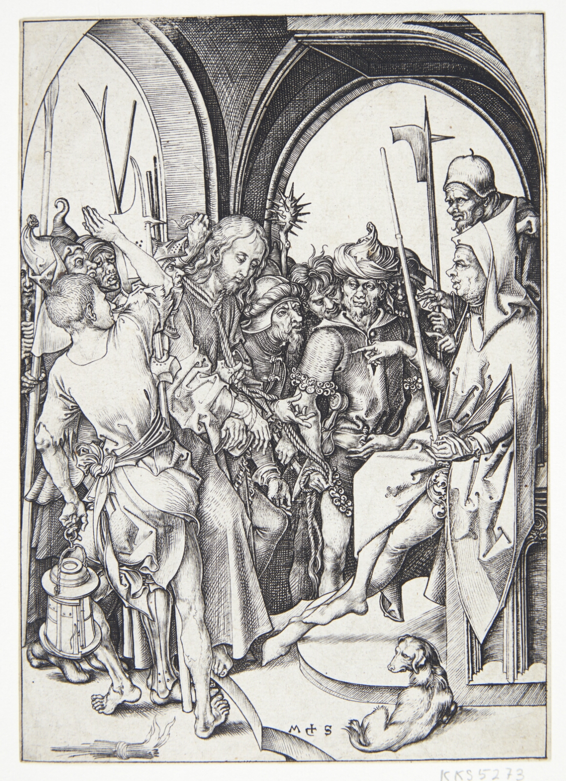 Martin Schongauer, Kristus bragt for Annas