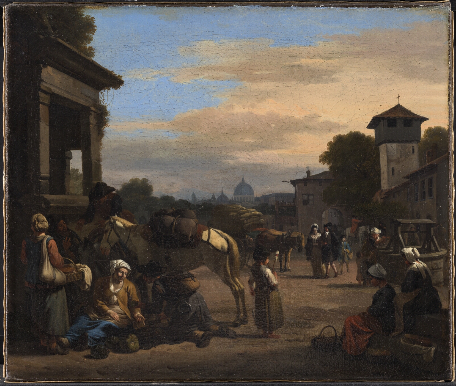 Jan van Huchtenburg, Gadeliv i Rom