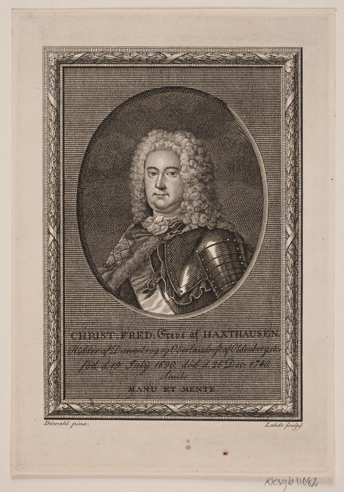 Gerhard Ludvig Lahde, Christian Frederik greve af Haxthausen