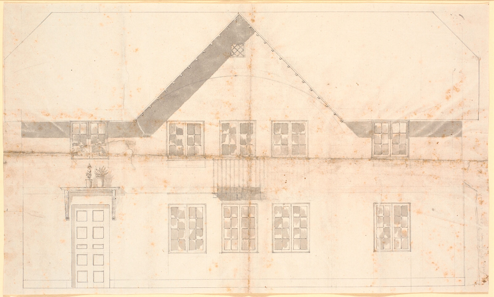 Nicolai Abildgaard, Spurveskjuls facade