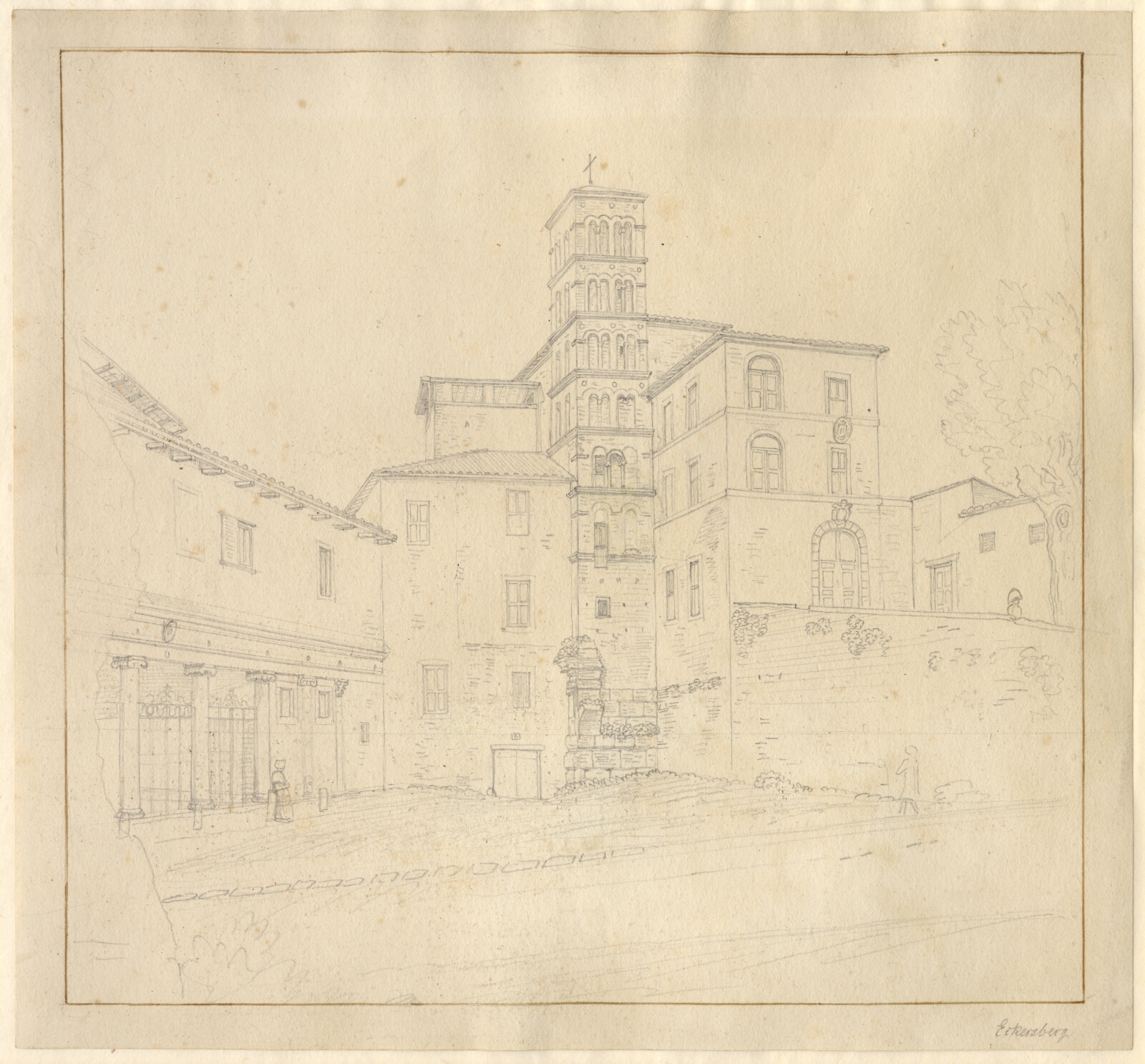C.W. Eckersberg, SS Giovanni e Paolo, Rom