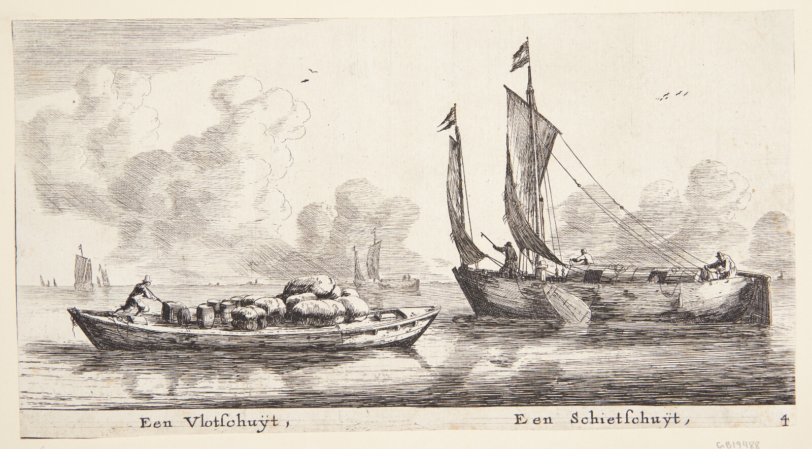 Reinier Zeeman, To pramme. En vlotschuit og en schietschuit