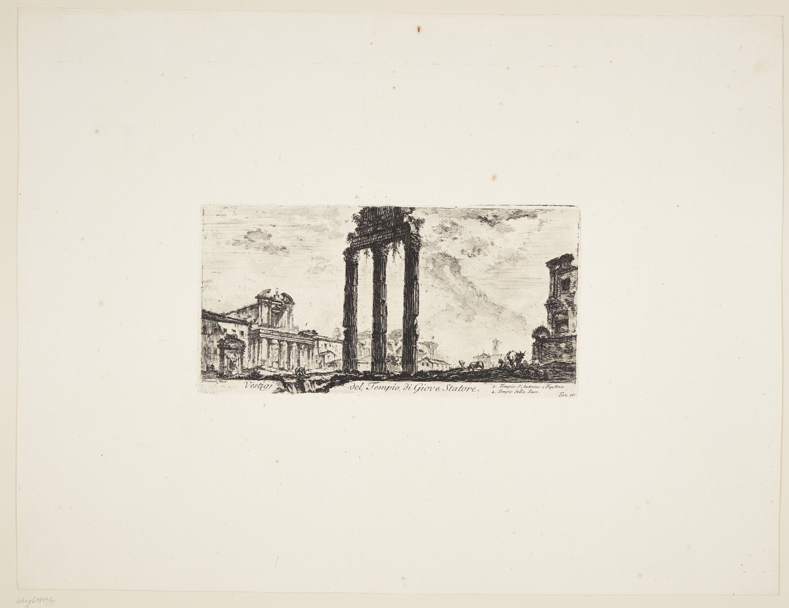 Giovanni Battista Piranesi, Resterne af templet for hjælperen Jupiter