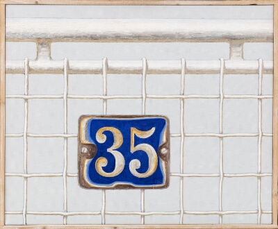 Allotment Garden Gate with the Number 35