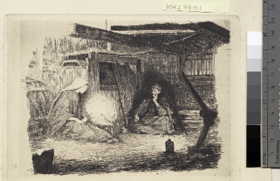 Maria, Kristusbarnet og Josef julemorgen, Schwartz, Frans, 1901