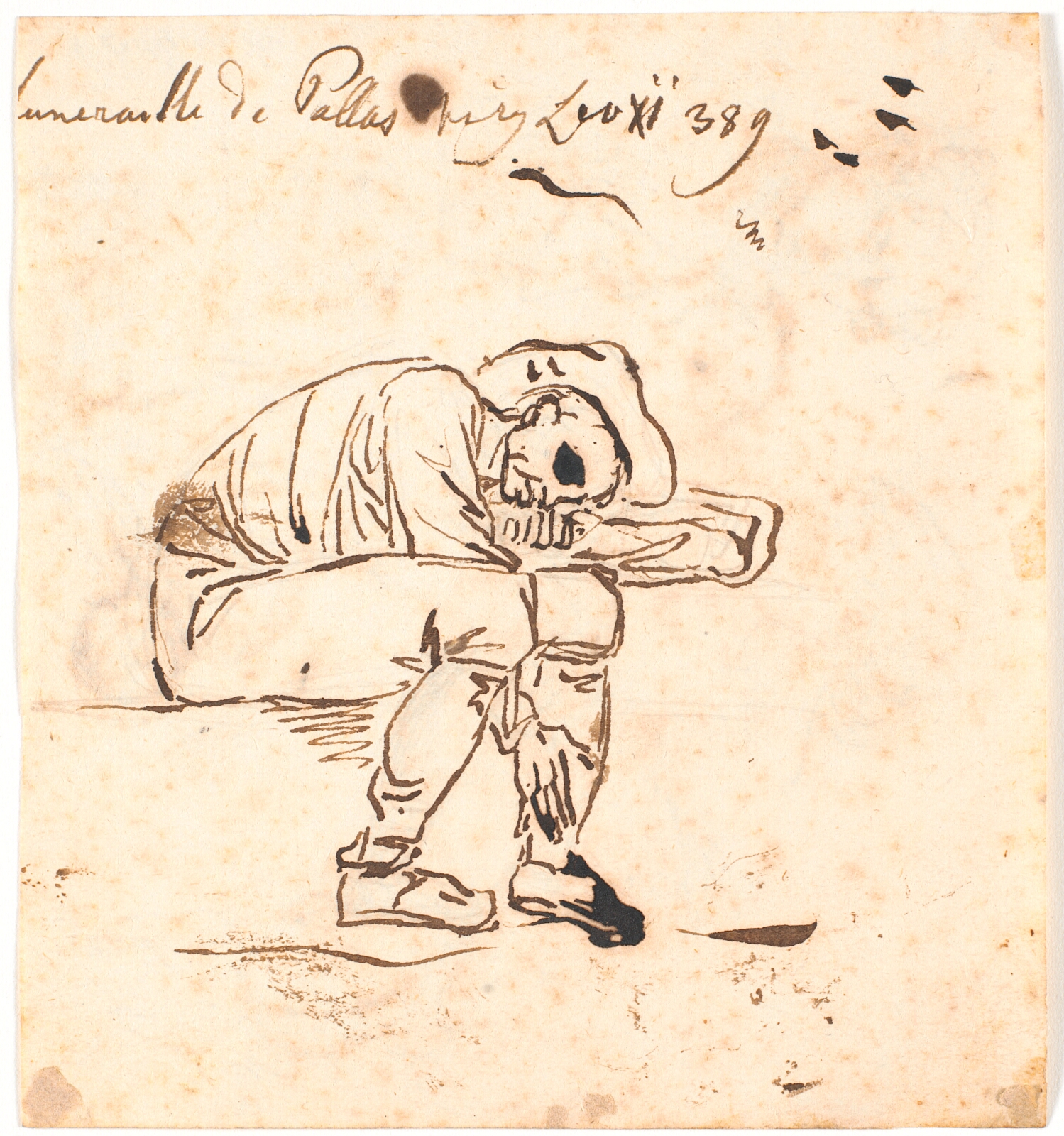Nicolai Abildgaard, Bonde, der sidder og sover