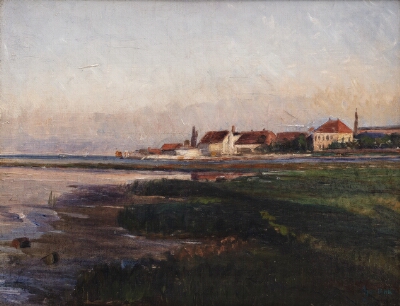 Kastrup Værk. Aftensol