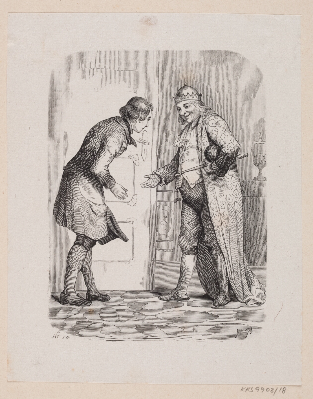 H.P. Hansen, Illustration til "Reisekammeraten" i H.C. Andersen, "Eventyr og Historier", Bind 1