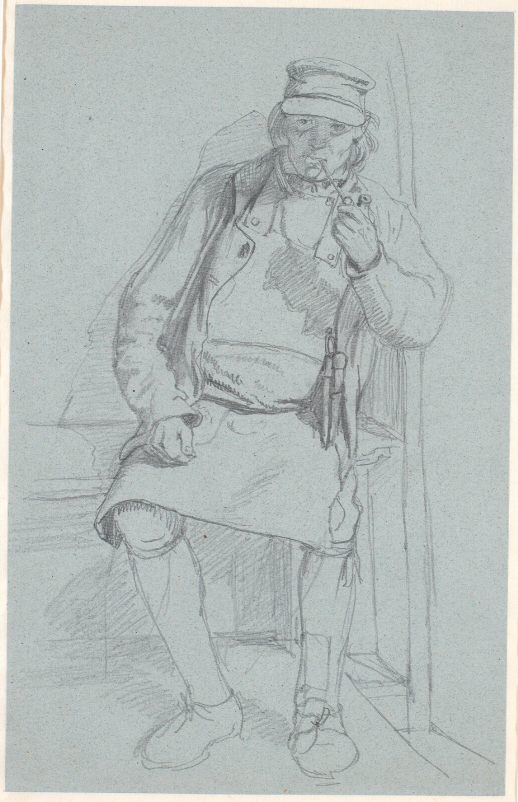 Wilhelm Marstrand, Siddende svensk bonde med skødeskind