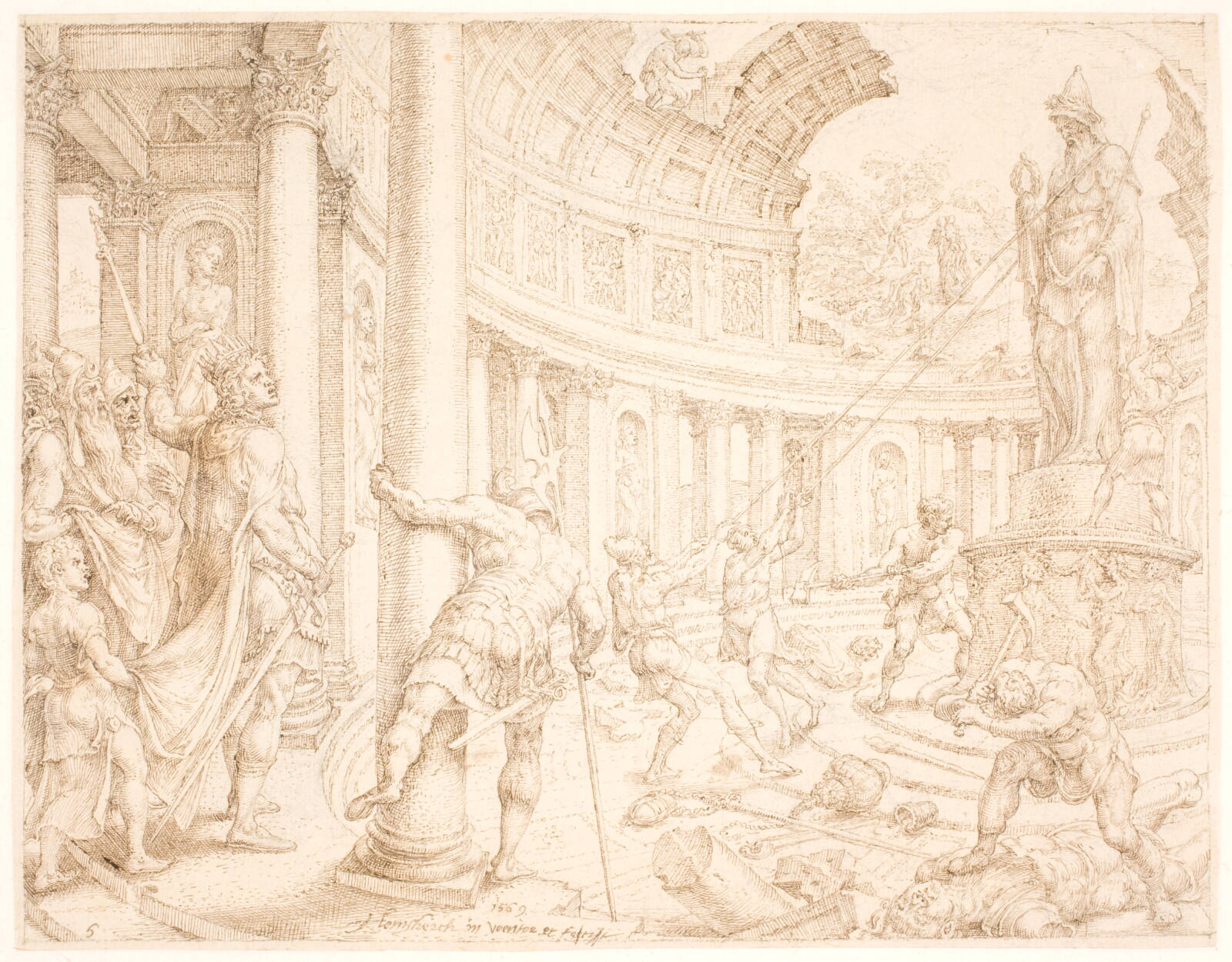 Maarten van Heemskerck, Josias befaler, at stenstøtterne af Astarte, Kemosj og Milkom skal nedbrydes og omhugges