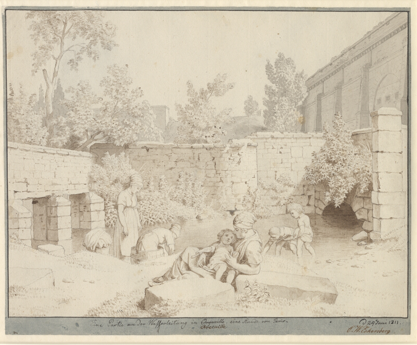 C.W. Eckersberg, Parti ved den romerske vandledning i Arcueil, Paris