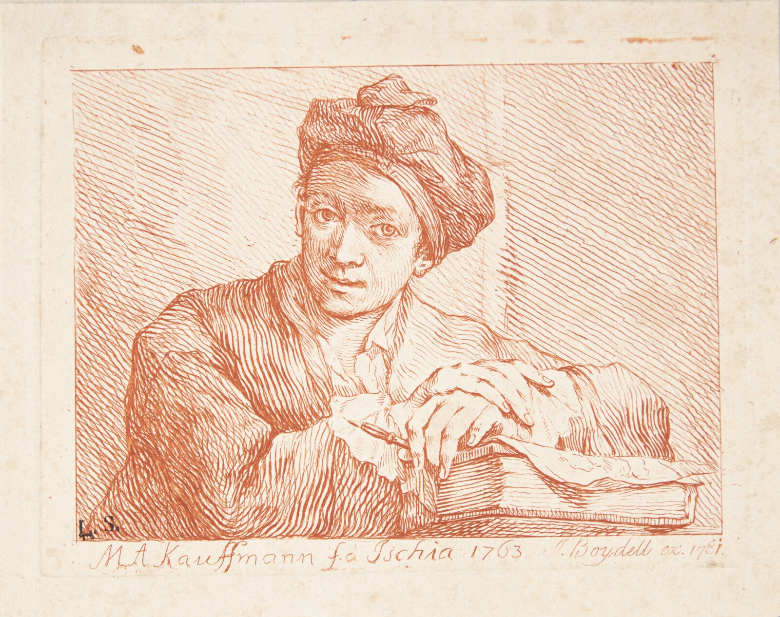 Angelica Kauffmann, Portræt af Johann Joachim Winckelmann