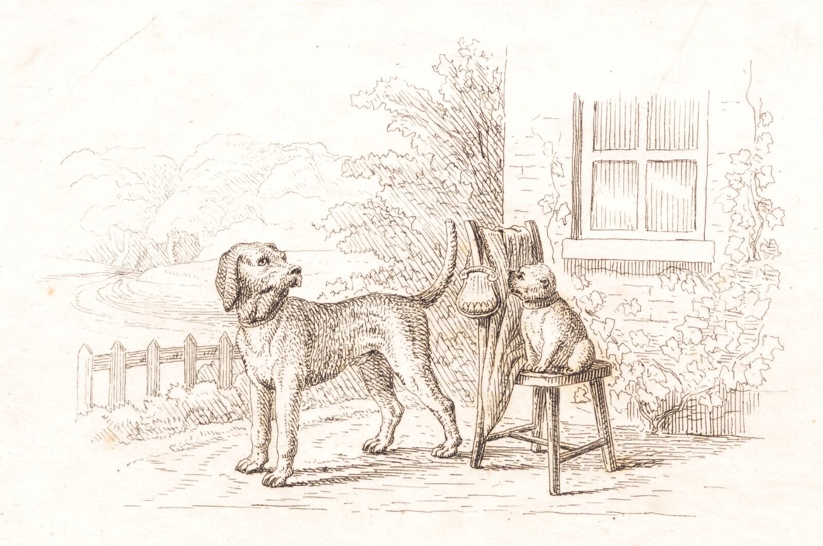 Martinus Rørbye, Illustration til "Halvhundrede Fabler for Børn" af Hey