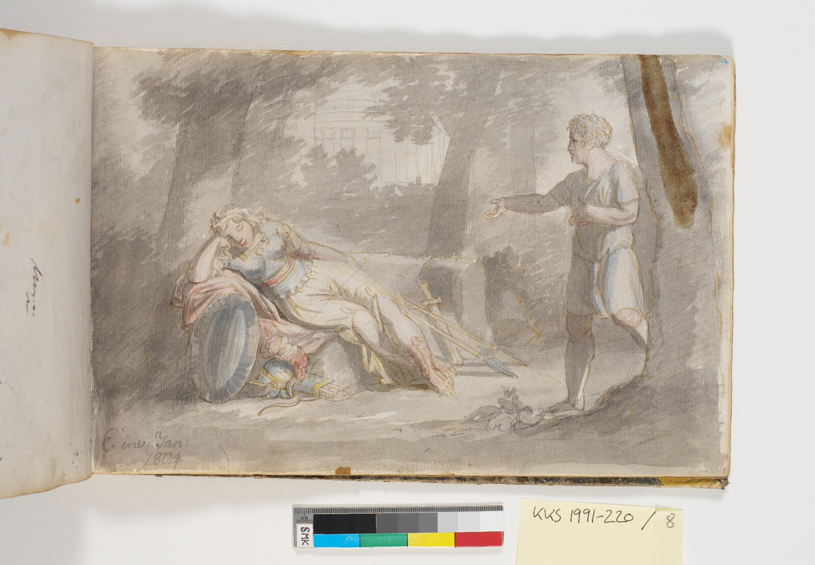 C.W. Eckersberg, Sovende krigsgudinde iagttaget af en mand