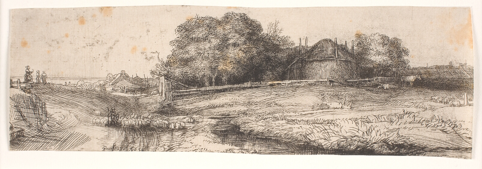 Rembrandt van Rijn, Landskab med en fåreflok og kornhjelm